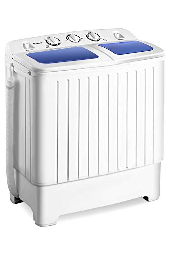 Giantex Portable Mini Compact Twin Tub Washing Machine 17.6lbs Washer Spinner Portable