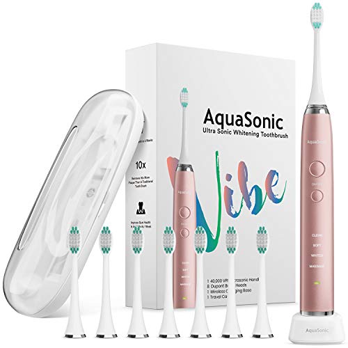 9) AquaSonic VIBE Series Ultra Whitening Electric Toothbrush