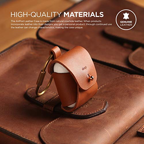 elago Leather AirPods Case Designed for Apple AirPods 1 & AirPods 2