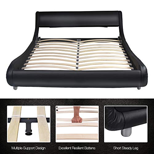 6) Amolife Upholstered Platform Bed