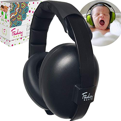 Fridaybaby Baby Ear Protection (0-2+ Years) - Comfortable and Adjustable Noise Cancelling Baby Ear Muffs