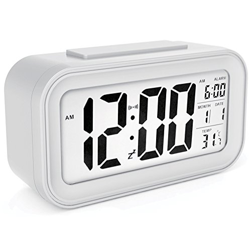 TOHOOYO Alarm Clock with Backlight Sensor, Touch LED Clock