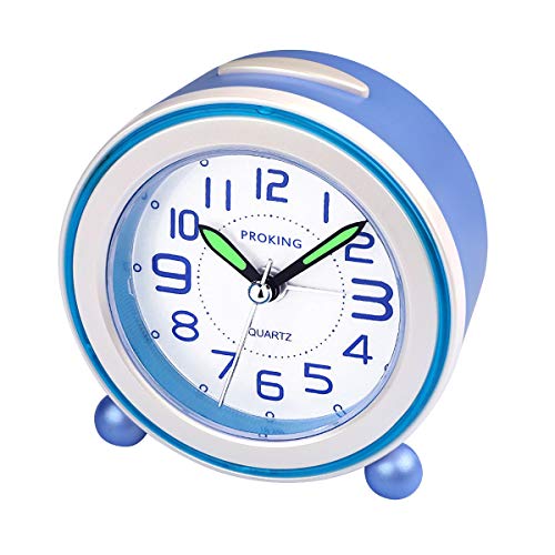 Socico Compact Non Ticking Bedside Travel Silent Alarm Clock