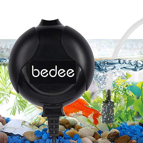 6. bedee Mini Fish Air Pump for Aquarium Ultra Silent with Air Stone and Silicone Tube